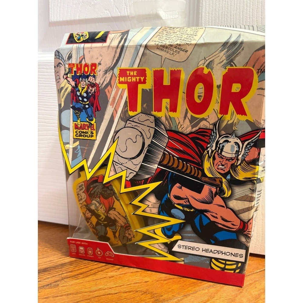 Marvel Comics The Mighty Thor Stereo Headphones Vintage‎ Style Retro Comic Art